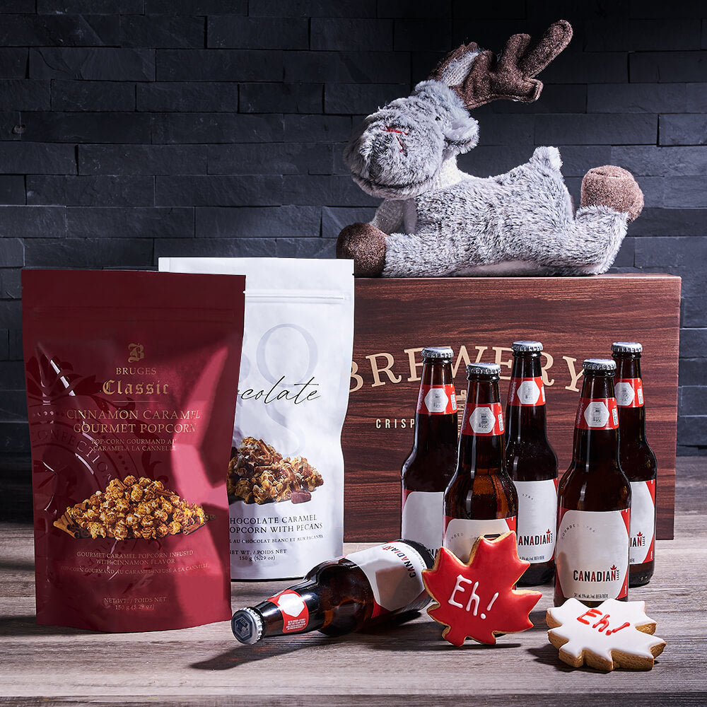 Canada Day Beer &amp; Snack Gift, canada day gift, canada day, gourmet gift, gourmet, beer gift, beer