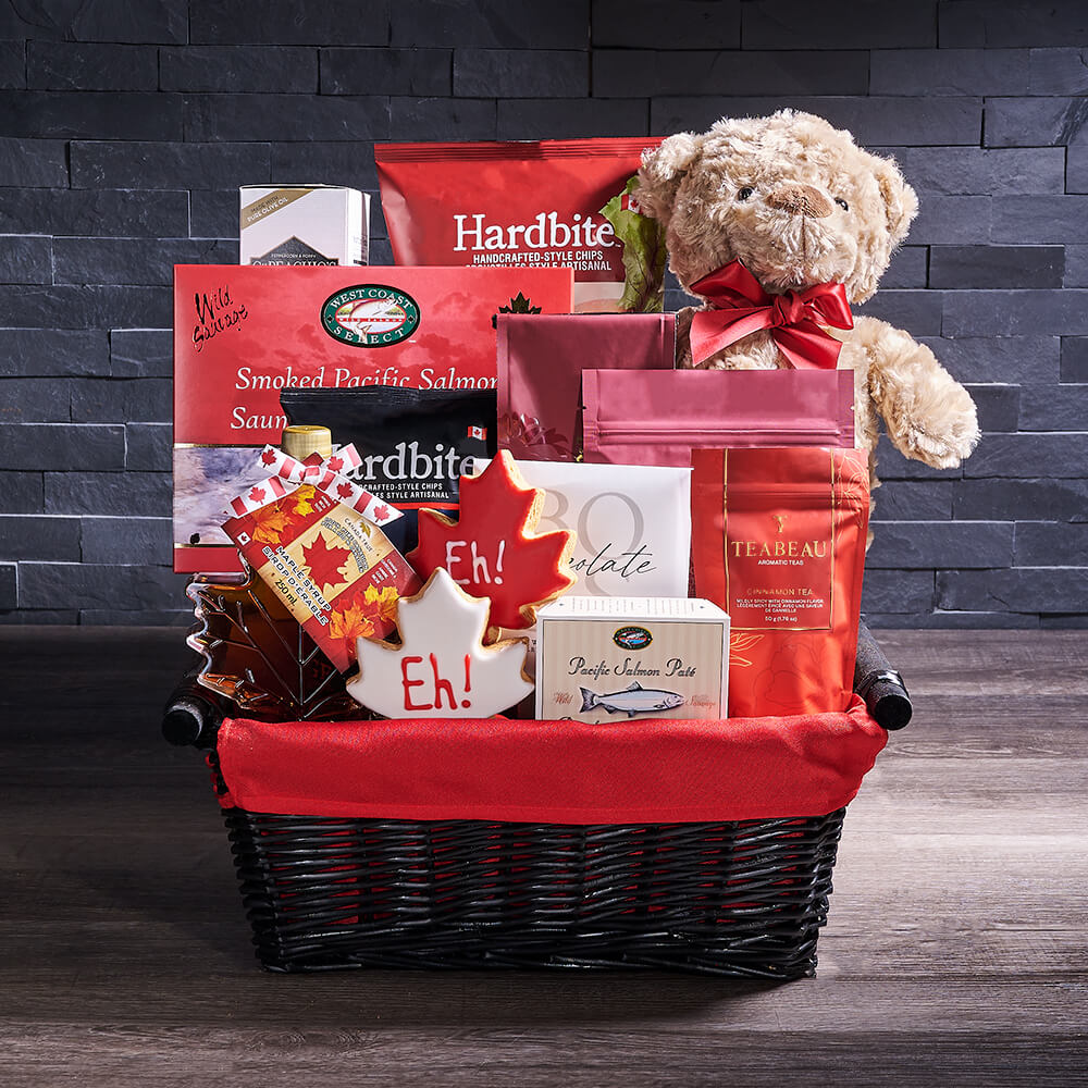 Canada In A Gift Basket, canada day gift, canada day, gourmet gift, gourmet, picnic gift, picnic