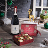 Christmas Wine & Truffle Gift, wine gift, wine, chocolate gift, chocolate, Christmas gift, christmas, USA delivery