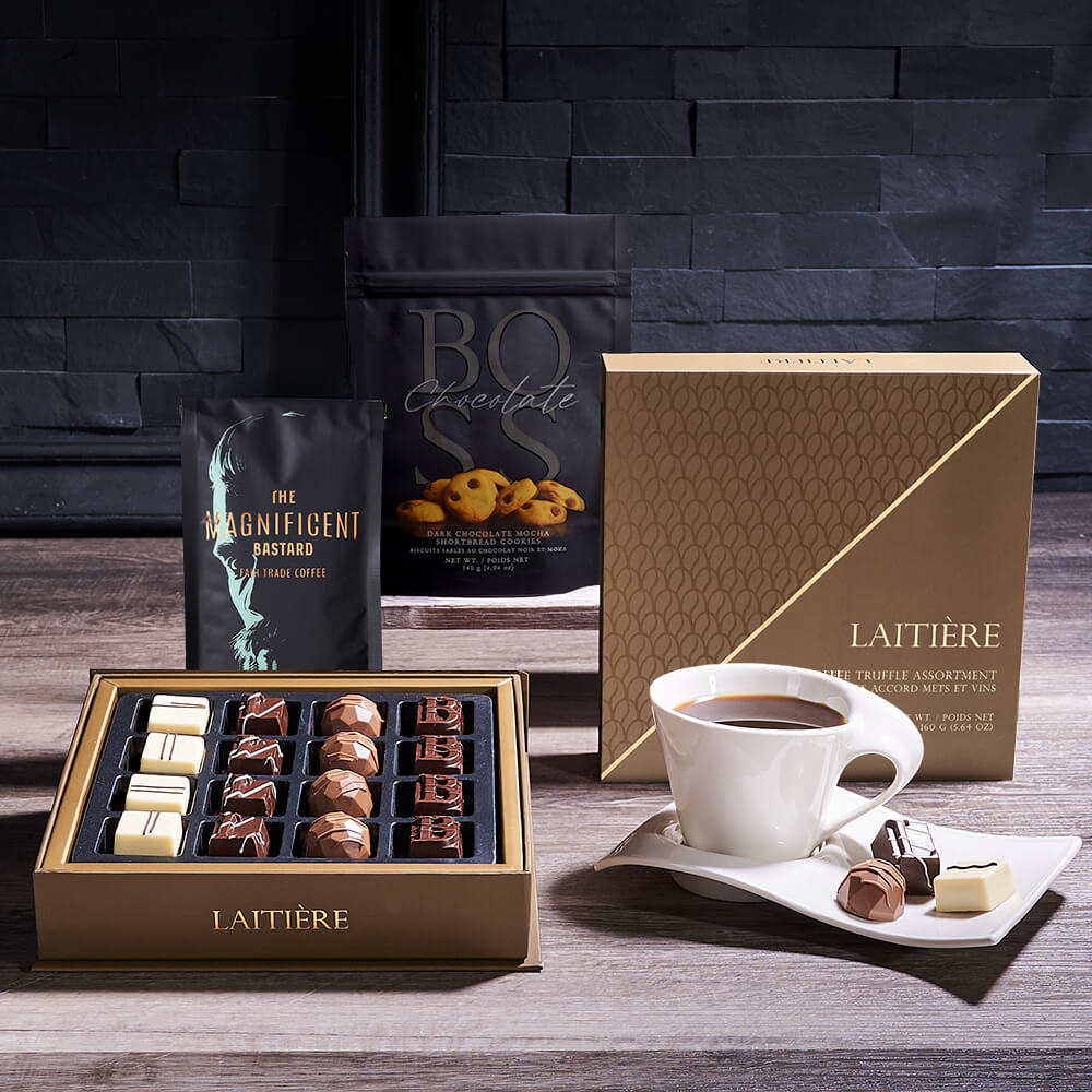 Coffee Truffle &amp; Cookie Gift, coffee gift, coffee, gourmet gift, gourmet, chocolate gift, chocolate