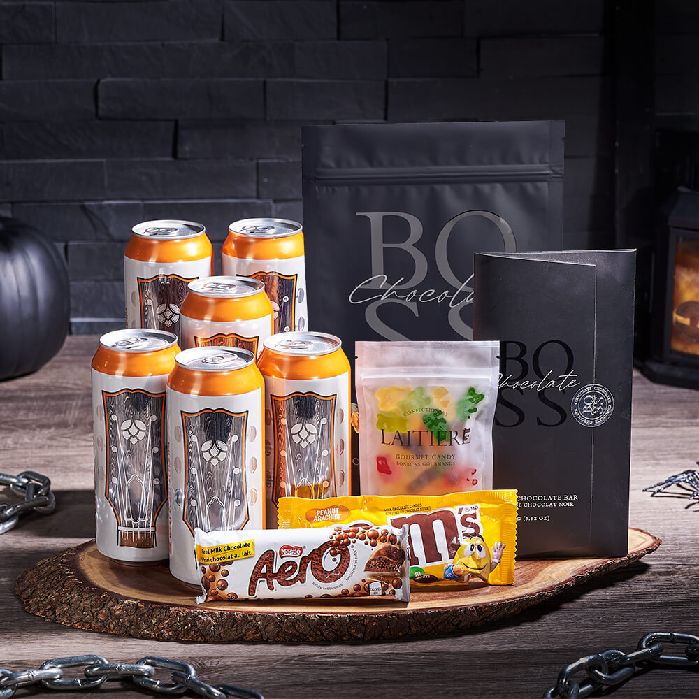 Craft “Boo” &amp; Halloween Candy Gift, beer gift, beer, gourmet gift, gourmet, candy gift, candy, halloween gift, halloween