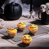 Festive Jack-O-Lantern Cupcakes, cupcake gift, cupcake, gourmet gift, gourmet, halloween gift, halloween, cake gift, cake