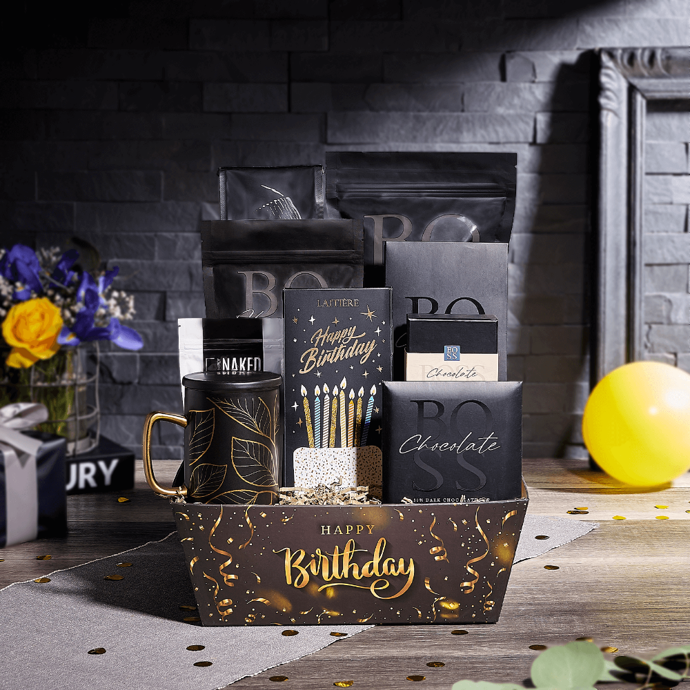 Happy Birthday Coffee Gift Set, coffee gift, coffee, chocolate gift, chocolate, birthday gift, birthday, USA delivery