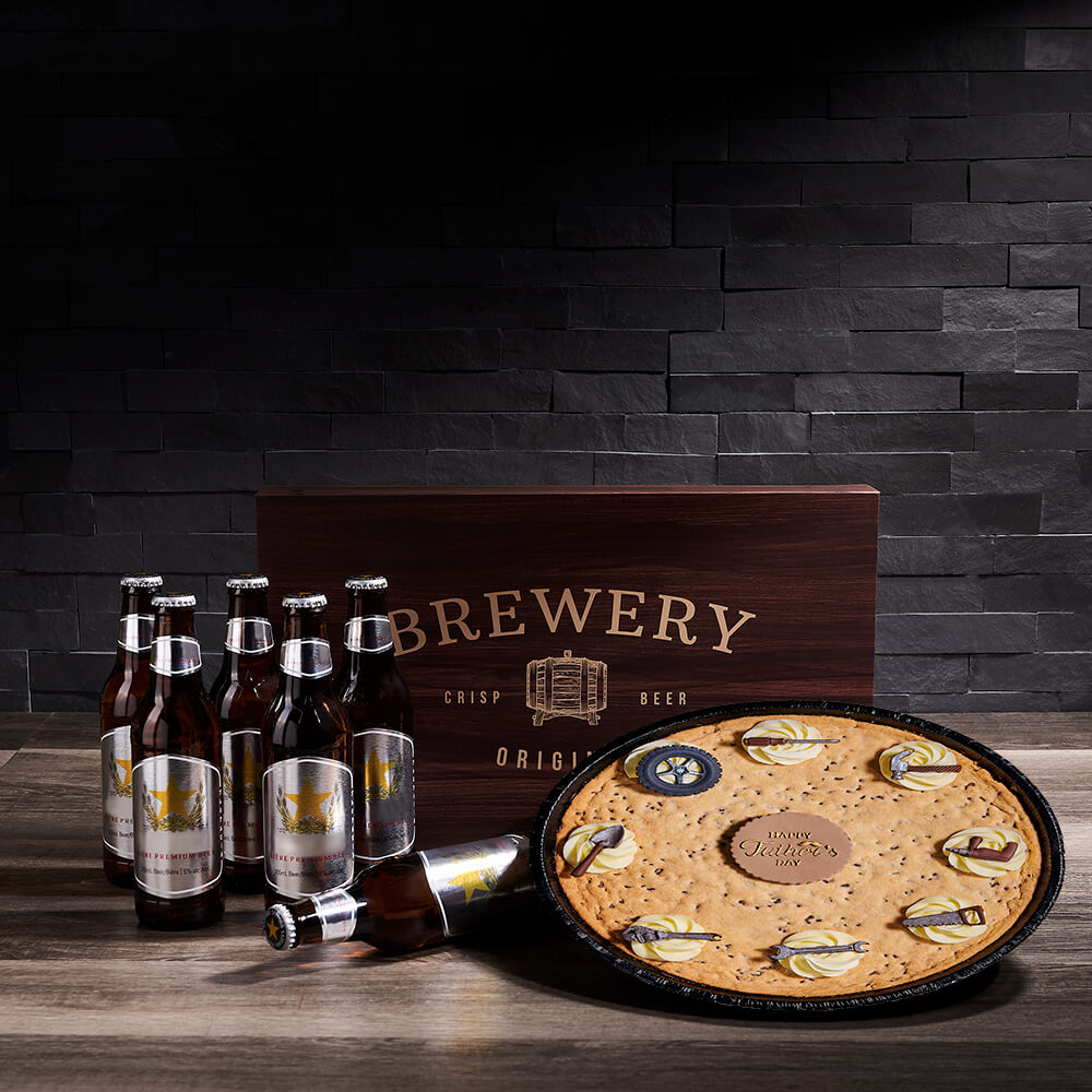 Father's Day Giant Cookie & Beer Gift