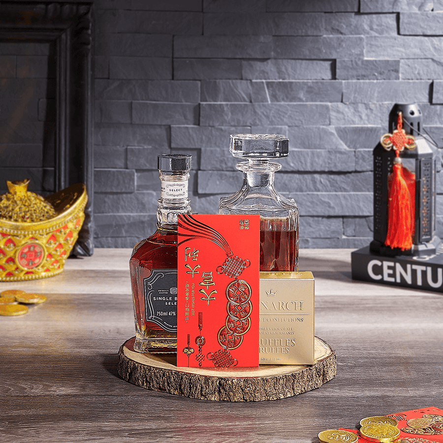 Lunar New Year Decanter Gift, chinese new year gift, chinese new year, lunar new year gift, lunar new year, liquor gift, liquor, USA delivery