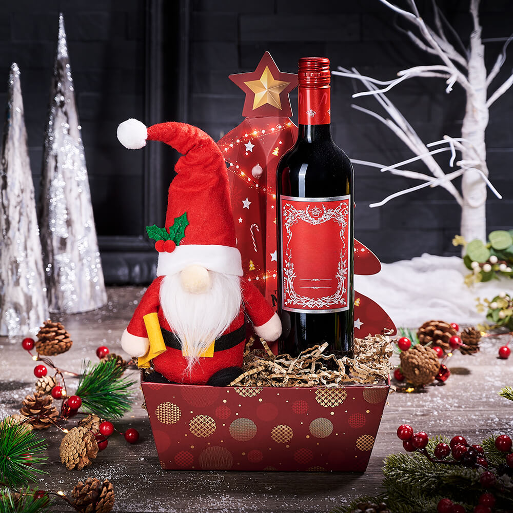 Mr. Claus Wine &amp; Truffle Gift, wine gift, wine, gourmet gift, gourmet, christmas gift, christmas, holiday gifts, holiday