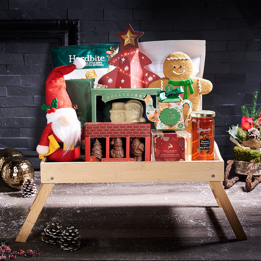 Santa’s Coffee & Treat Tray, christmas gift, christmas, holiday gift, holiday, gourmet gift, gourmet, coffee gift, coffee