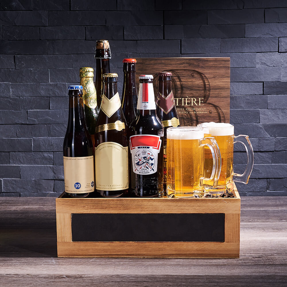 Specialty Beer &amp; Glass Gift, beer gift, beer, gourmet gift, gourmet, chocolate gift, chocolate