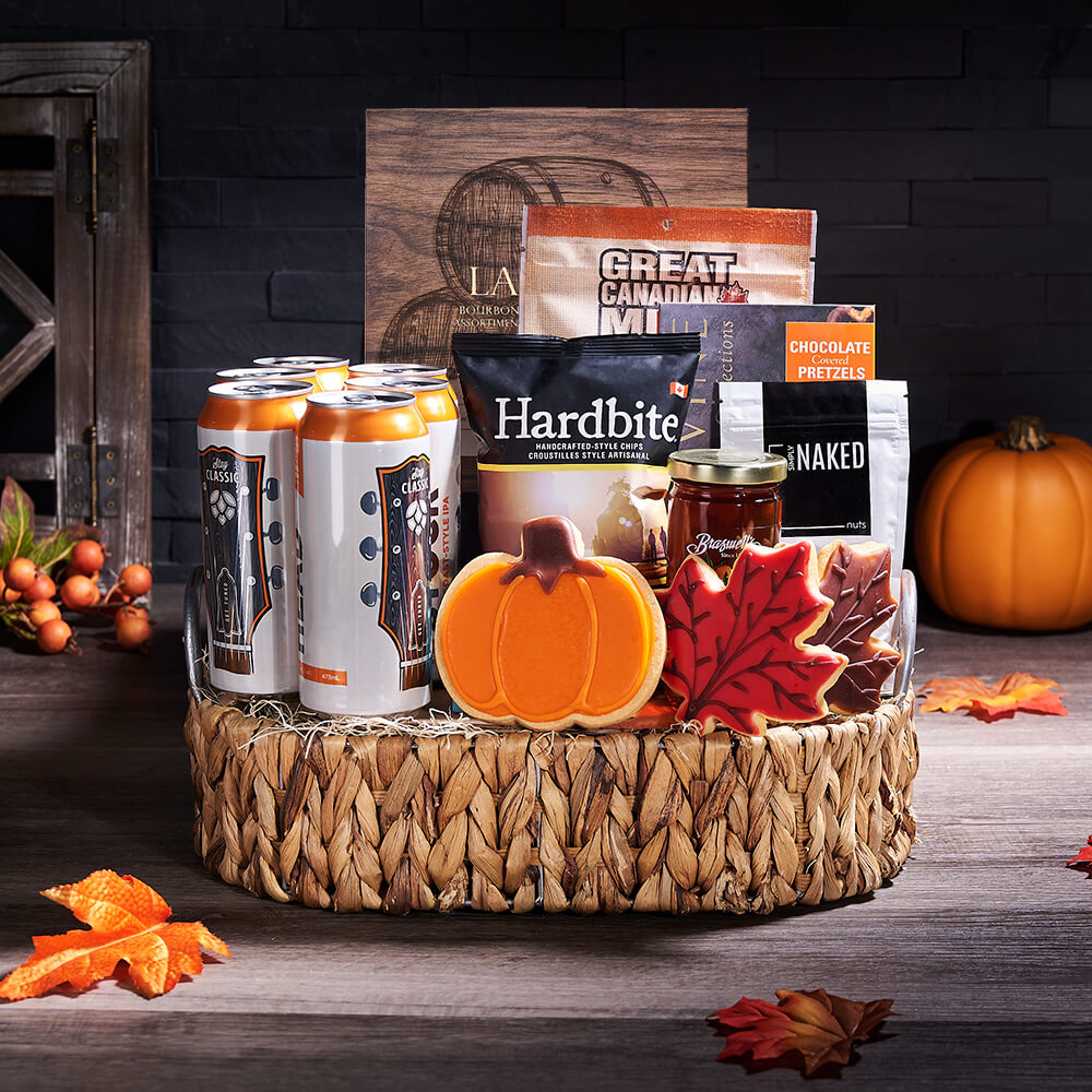 Thanksgiving Gourmet Snack &amp; Brew Gift, beer gift, beer, gourmet gift, gourmet, thanksgiving gift, thanksgiving, fall gift, fall
