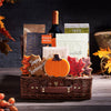 Wine & Thanksgiving Snack Gift Basket, wine gift, wine, gourmet gift, gourmet, cookie gift, cookie, thanksgiving gift, thanksgiving, fall gift, fall