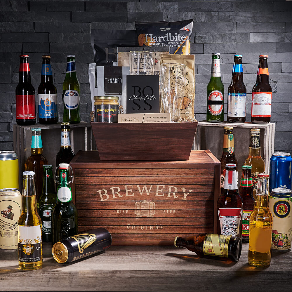 Beer & Appetizing Snacks Gift Box, beer gift, beer, gourmet gift, gourmet, craft beer gift, craft beer, snack gift, snacks