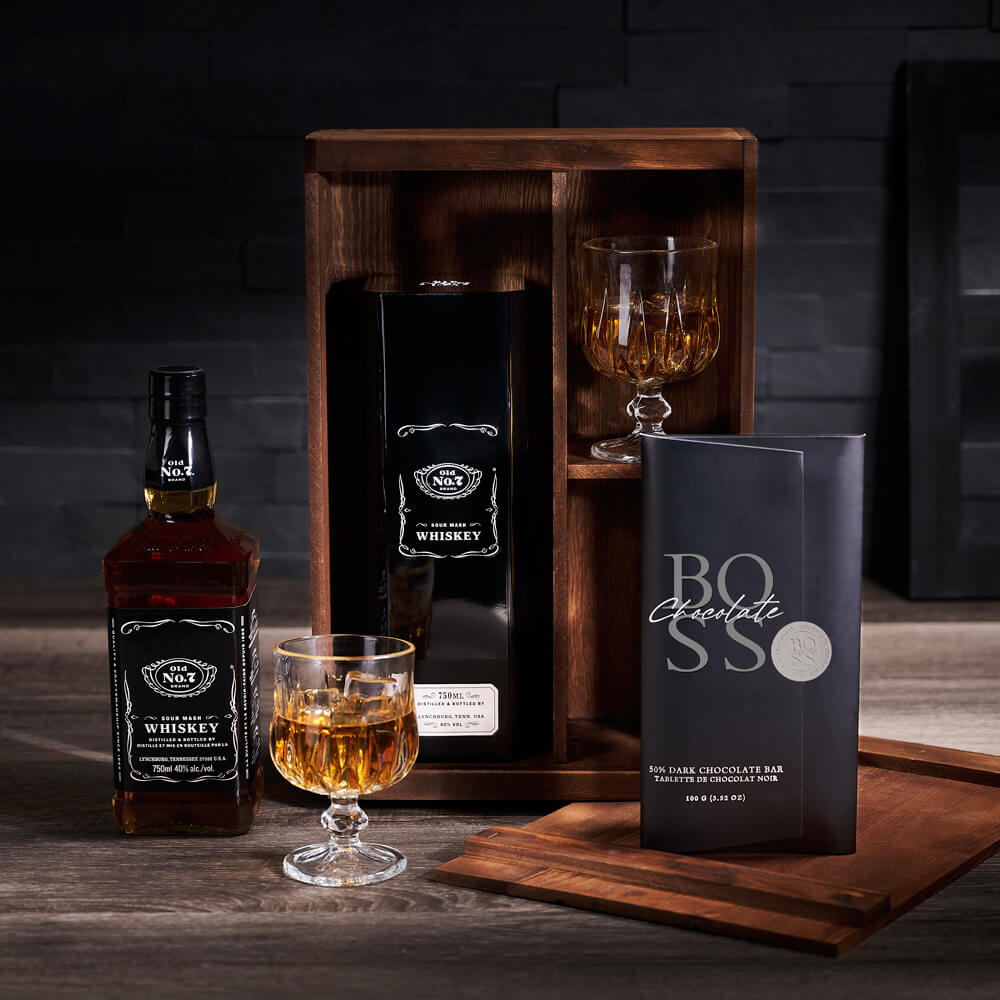 Chocolate &amp; Spirits Gift Box for Two, liquor gift, liquor, chocolate gift, chocolate, gourmet gift, gourmet