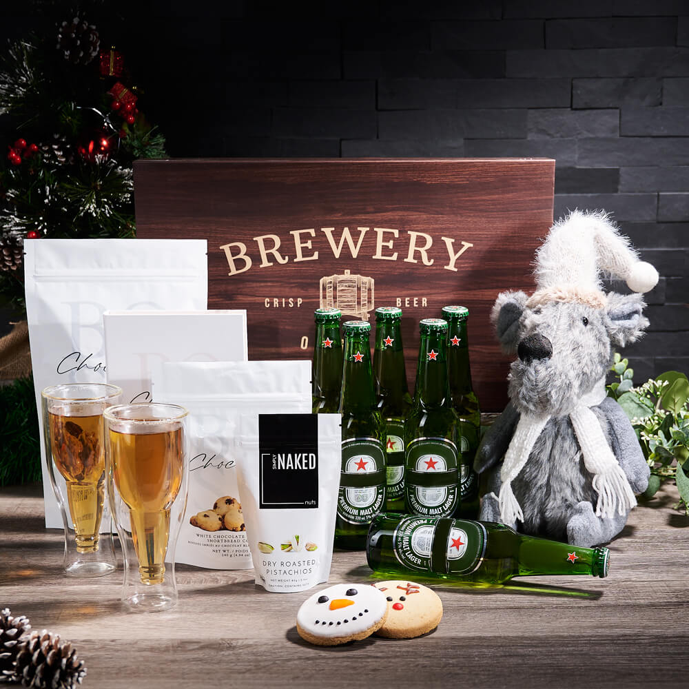 Christmas Beer &amp; Snacks for Two Gift, christmas gift, christmas, holiday gift, holiday, gourmet gift, gourmet, beer gift, beer