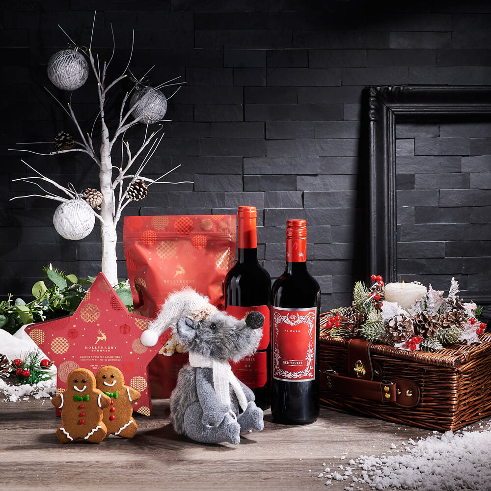 Under the Christmas Tree Wine Gift – Christmas gift baskets – US delivery -  BroCrates USA
