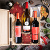 Christmas Wine Trio Treat Box, wine trio, wine gift, wine, christmas gift, christmas, holiday gift, holiday, wine gift delivery