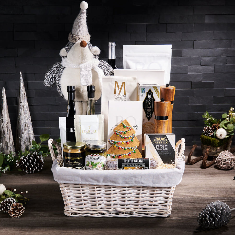 Christmas Wine & Pasta Gift Basket, christmas gift, christmas, holiday gift, holiday, wine gift, wine, gourmet gift, gourmet