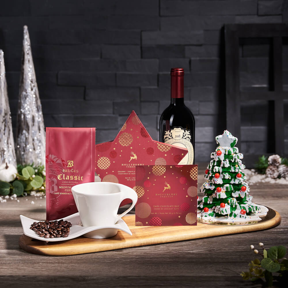 The Classic Cookie, Muffin & Wine Gift Set - Gourmet Gifts