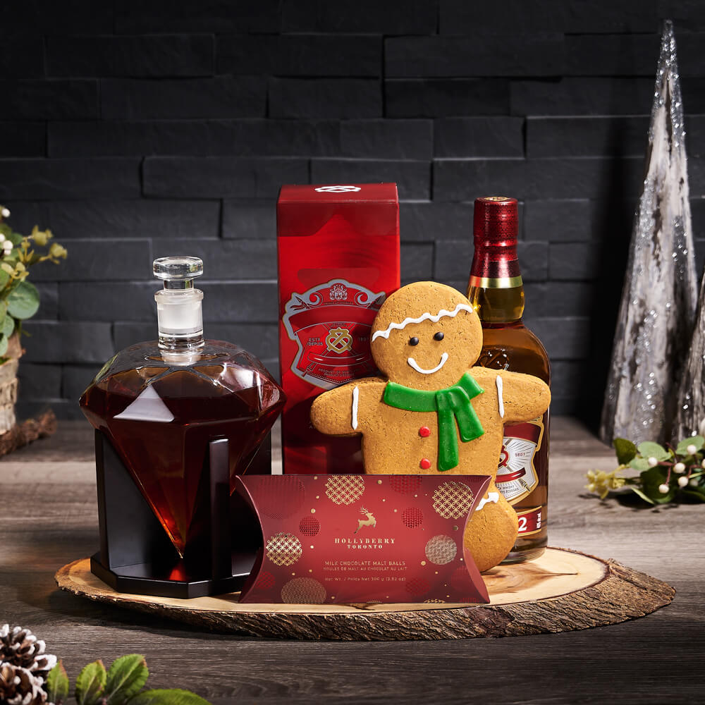 Diamond Decanter &amp; Holiday Spirits Gift, christmas gift, christmas, holiday gift, holiday, decanter gift, decanter, liquor gift, liquor