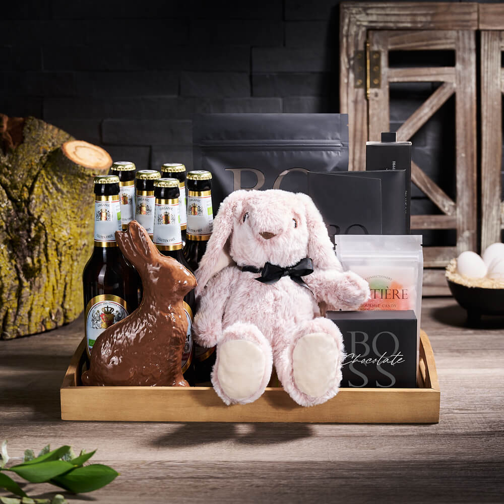 Easter Beer &amp; Snacks Gift Set, chocolate gift, chocolate, beer gift, beer, easter gift, easter, gourmet gift, gourmet, candy gift, candy