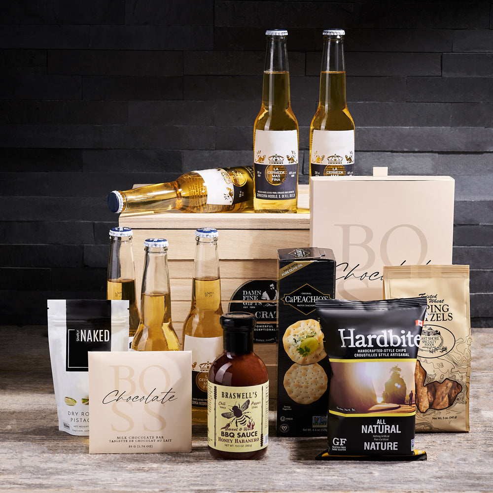 Corona &amp; Snacks BroCrate, beer gifts, gourmet gifts, snacks