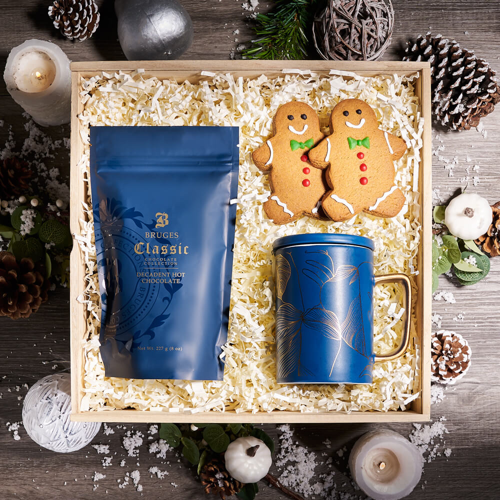 Festive Hot Cocoa &amp; Gingerbread Gift, chrismtas gift, christmas, holiday gift, holiday, gourmet gift, gourmet, 