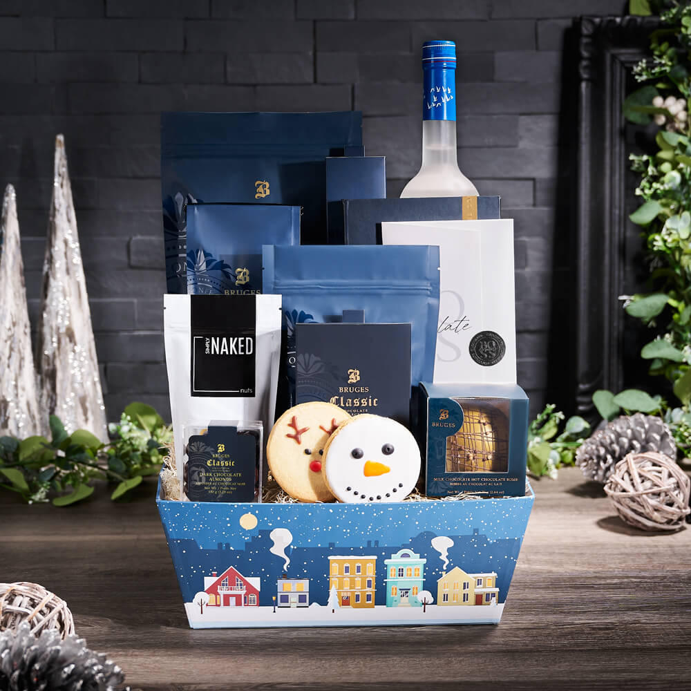 Holiday Variety Chocolate &amp; Spirits Gift, christmas gift, christmas, holiday gift, holiday, liquor gift, liquor, coffee gift, coffee, gourmet gift, gourmet