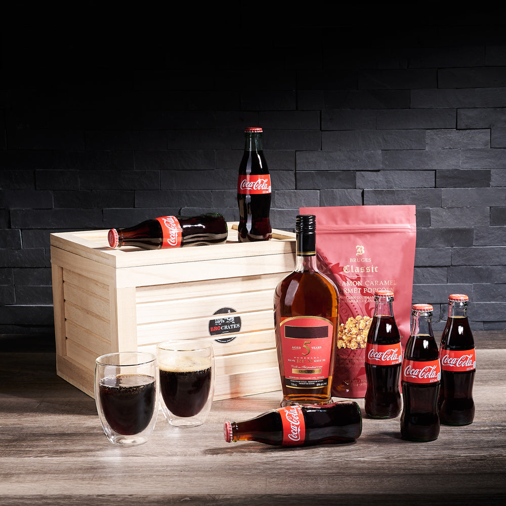 Premium Mixed Drink BroCrate, liquor gift, liquor, soda gift, sodas, mixed drink gift, mixed drinks