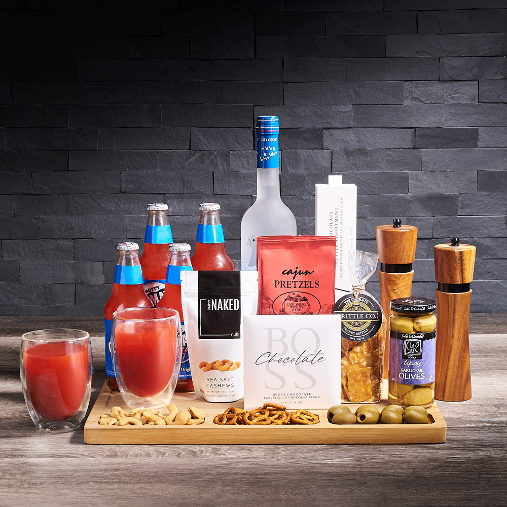 Bloody Caesar BroCrate, liquor gift, liquor, mixed drink gift, mixed drink, gourmet gift, fathers day, fathers day gift