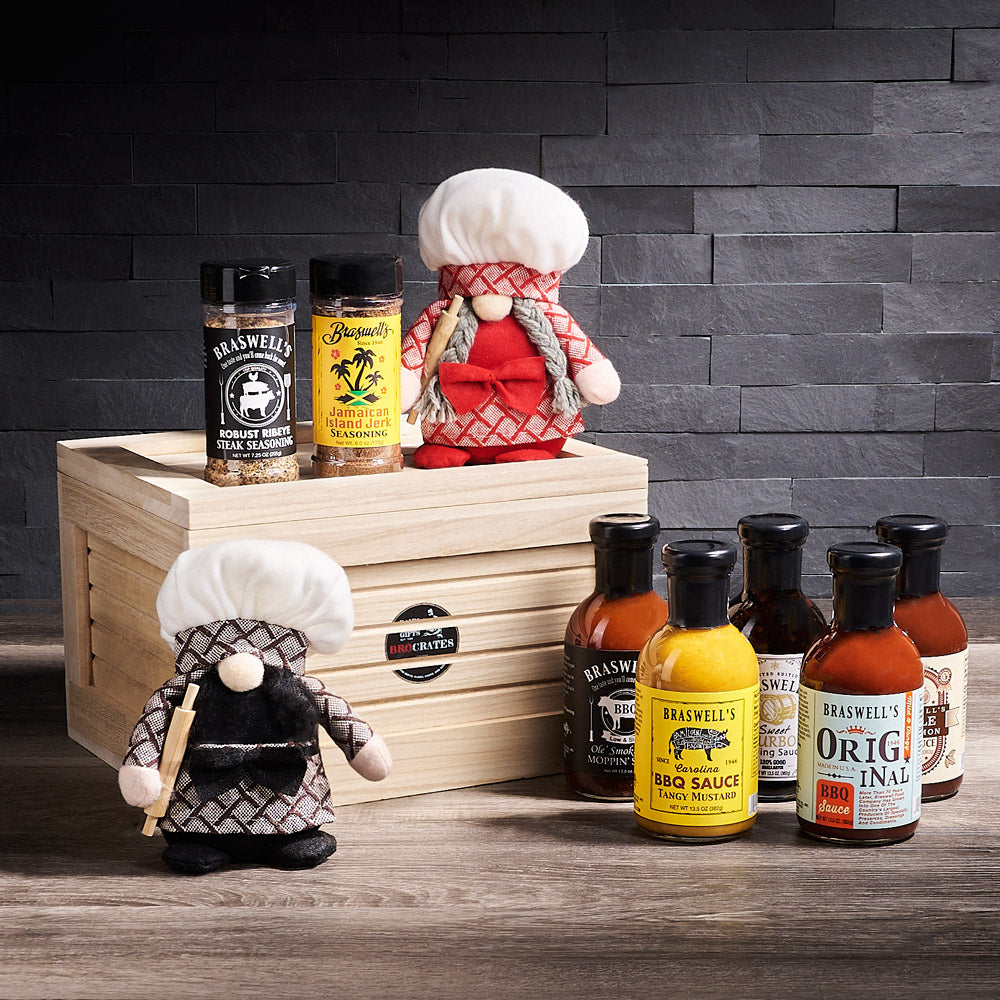 Total BBQ Sauce &amp; Seasoning Crate, bbq sauce, bbq sauce gift, bbq gift, bbq, barbecue gift, barbecue, grilling gift, grilling, gourmet gift, gourmet