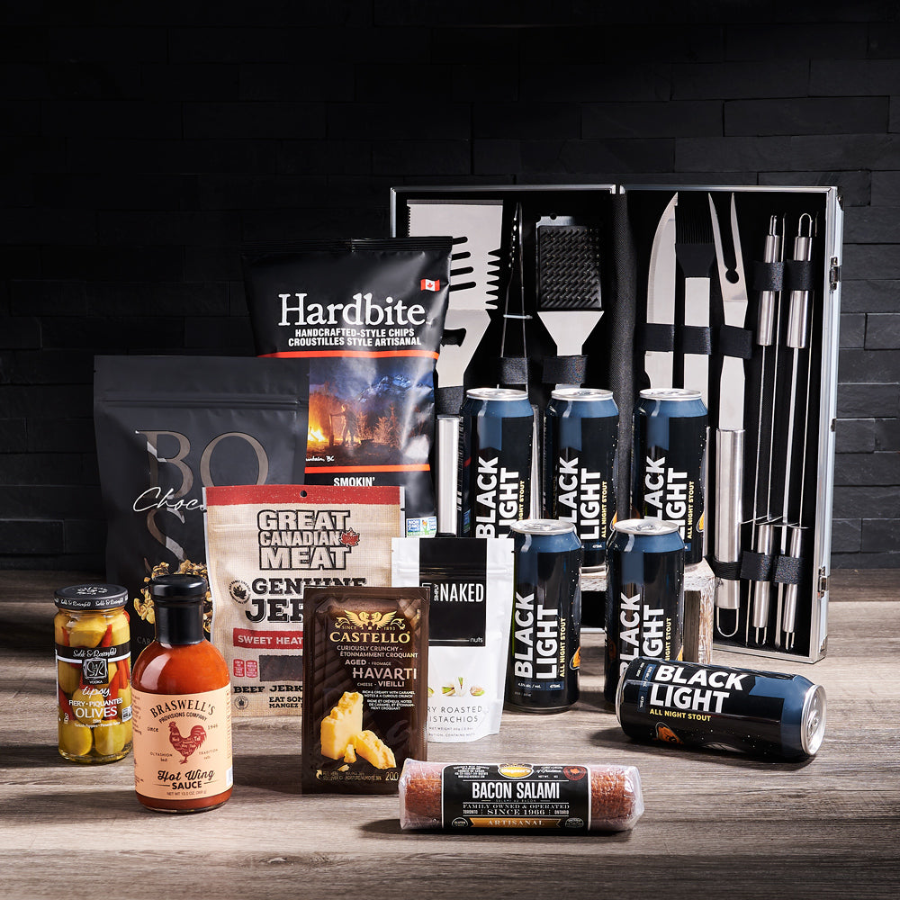 BBQ & Craft Beer Grill Set, grill gift, grilling, bbq gift, bbq, barbecue, barbecue gift, gourmet gift, gourmet, craft beer gift, craft beer