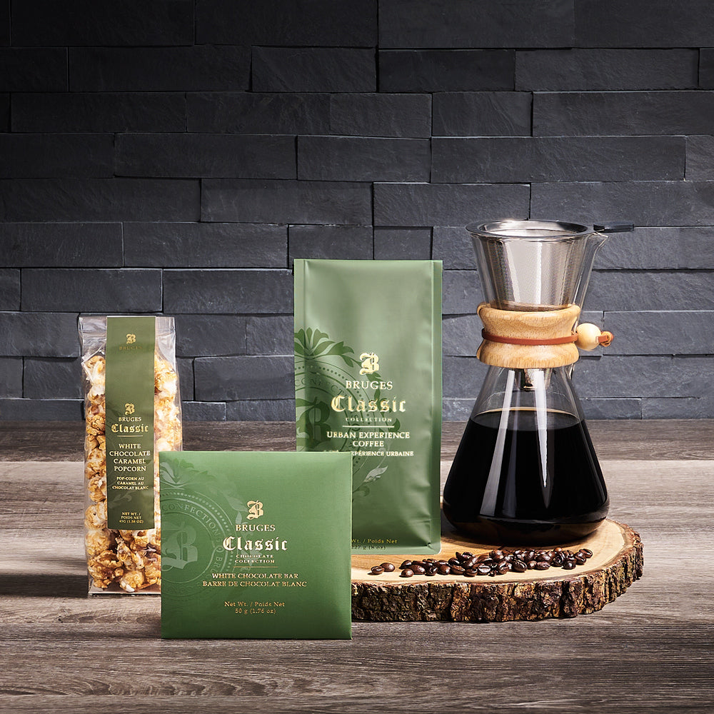 Pour Over &amp; Coffee Gift, coffee gift, coffee, gourmet gift, gourmet, chocolate gift, chocolate