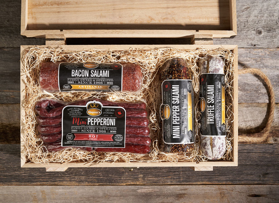 Salty Slammin' Salami Super Set, gift baskets, gifts, salami