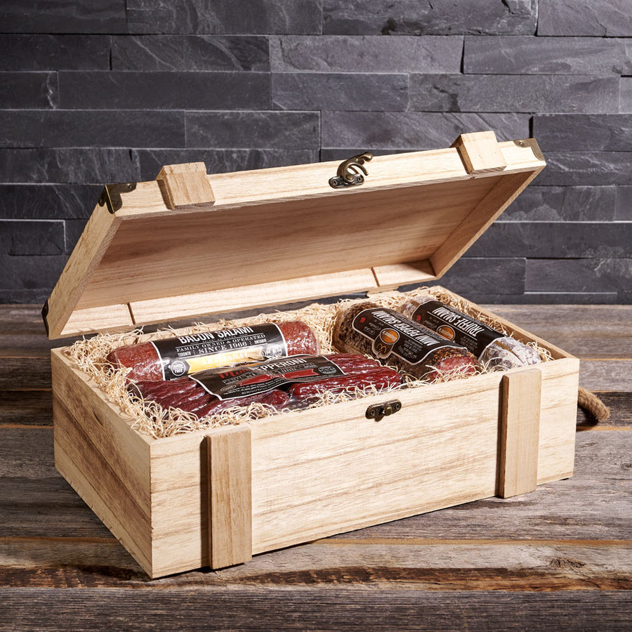 Salty Slammin' Salami Super Set, gift baskets, gifts, salami