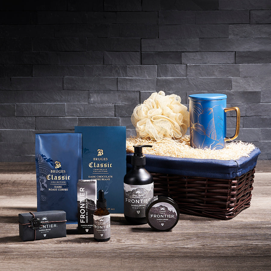 Perfect Lazy Saturday Morning BroCrate, spa gift, spa, coffee, coffee gift, fathers day, fathers day gift