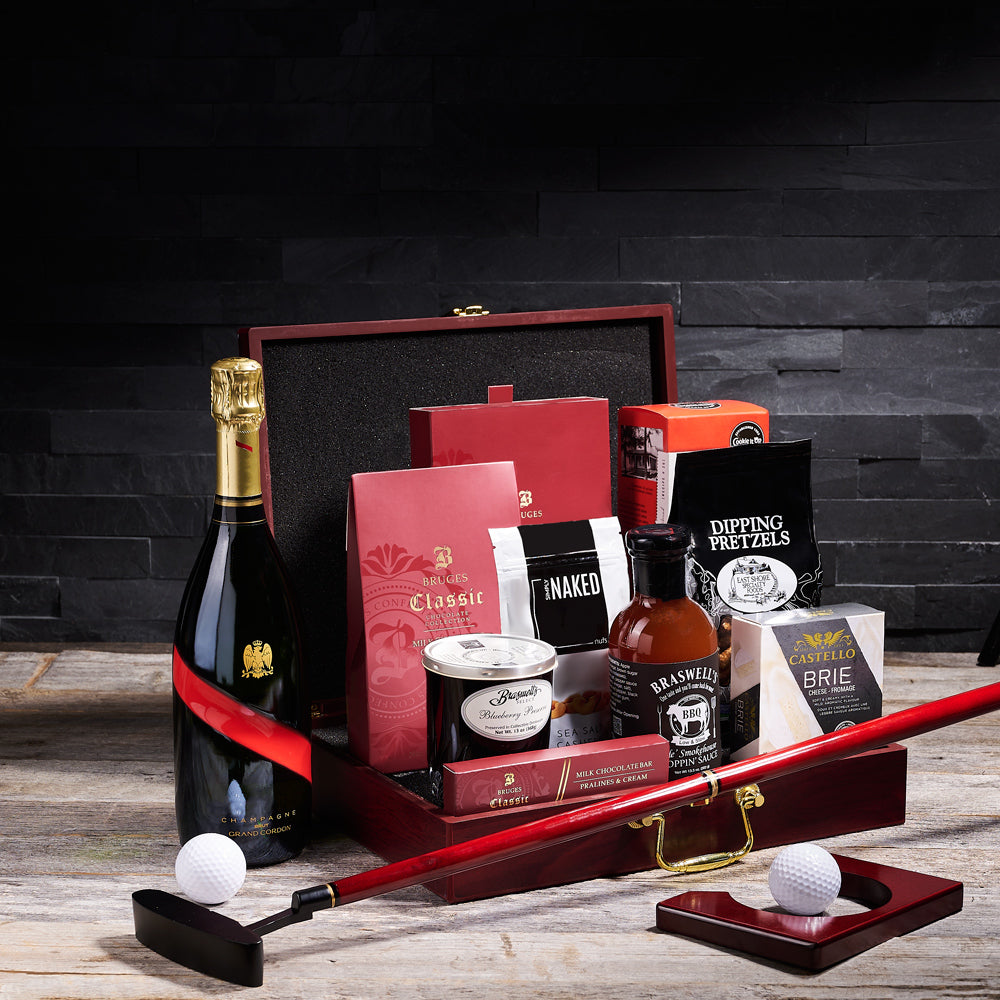 Who’s Your Caddy Champagne Gift, champagne gift, gourmet gift, golf gift