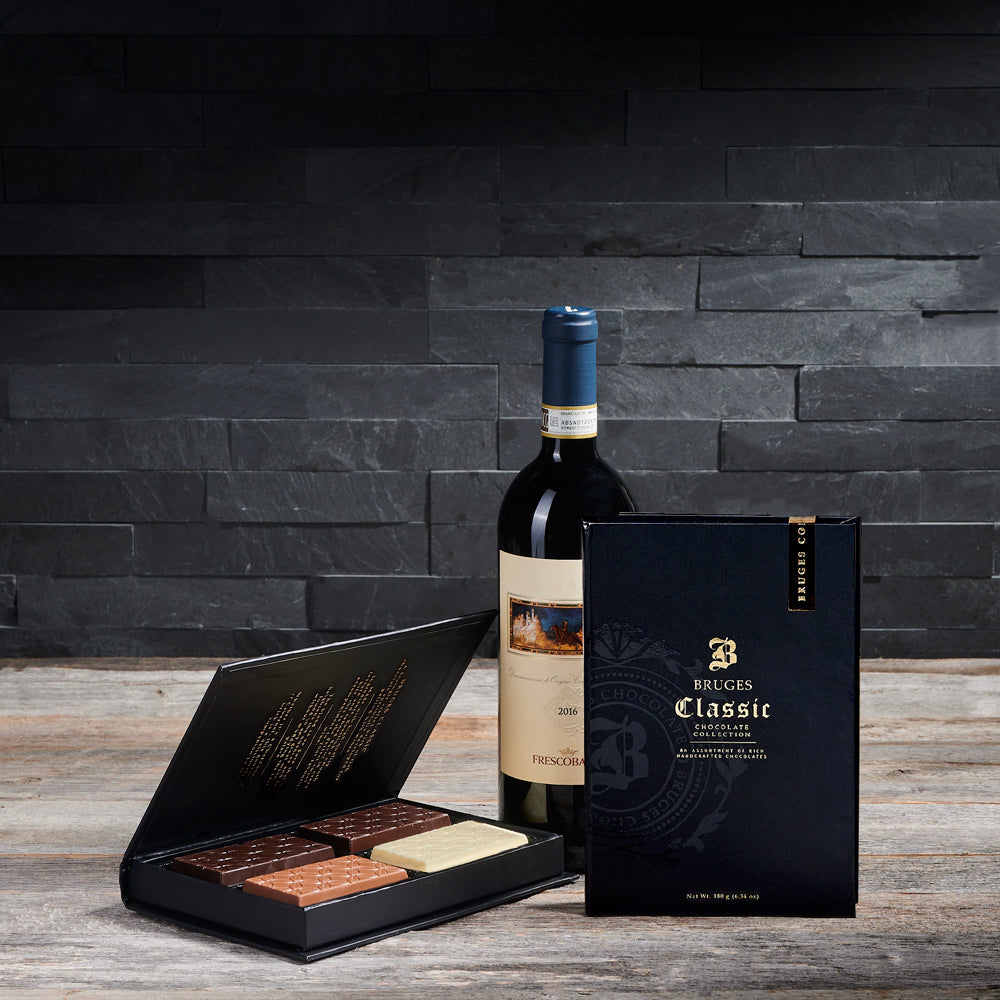 The Bar &amp; Wine Gift, wine gift, chocolate gift, romantic gift for him