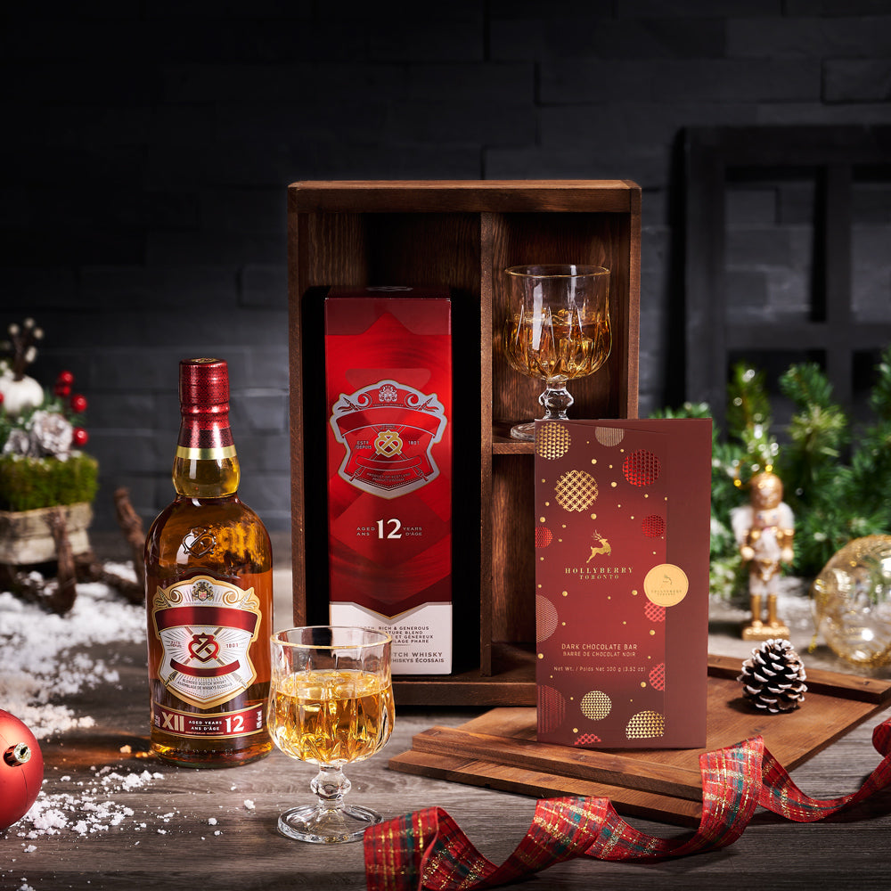 Christmas Chocolate & Liquor BroCrate – Christmas gift baskets