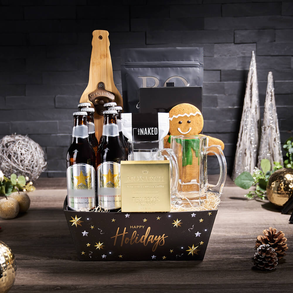 The Christmas Beer &amp; Gingerbread Gift, christmas gift, christmas, holiday gift, holiday, beer gift, beer, gourmet gift, gourmet, chocolate gift, chocolate