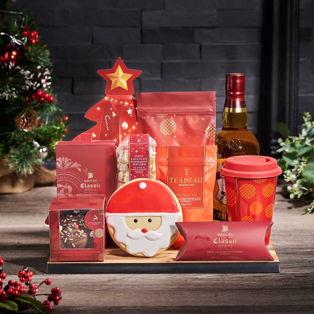 Warm Holiday Beverage &amp; Liquor Board, christmas gift, christmas, holiday gift, holiday, gourmet gift, gourmet, liquor gift, liquor, tea gift, tea, cookie gift, cookie