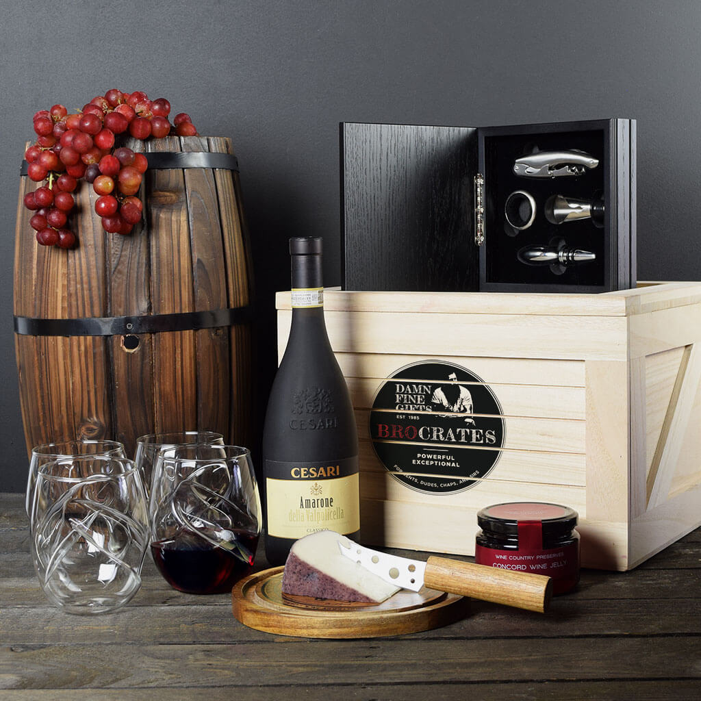 Wine &amp; Cheese Party Gift Crate