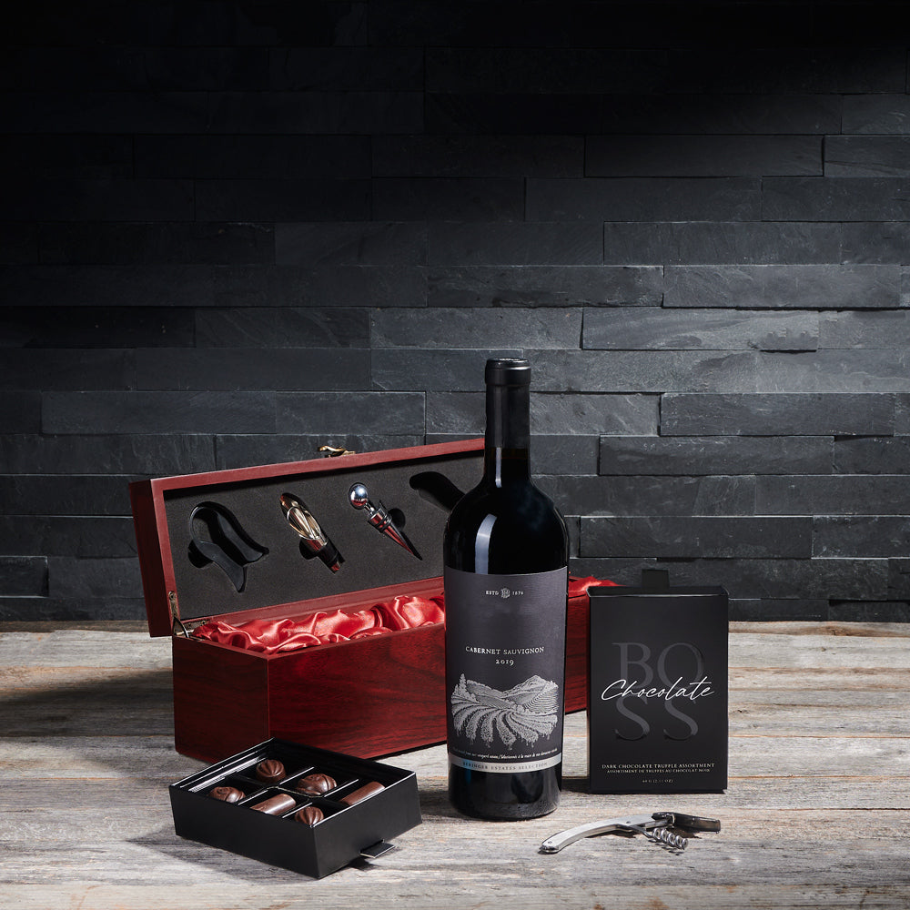 The Wine & Chocolate BroCrate Duo – Wine gift baskets – USA