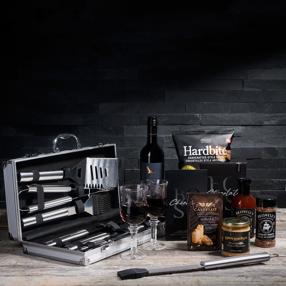 Gourmet Grilling & Wine Gift, gourmet gift, wine gift, bbq gift