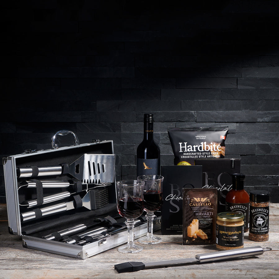 Gourmet Grilling & Wine Gift, gourmet gift, wine gift, bbq gift